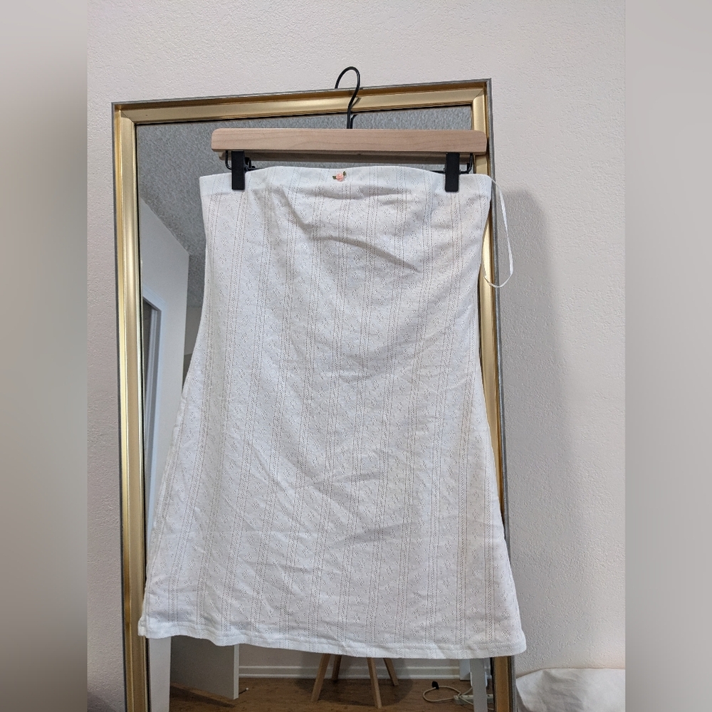 NWT With Jéan Frankie Dress in White/Cream, Size Medium